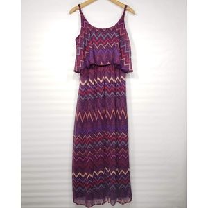 Faded Flory Purple Maxi Dress Size M
